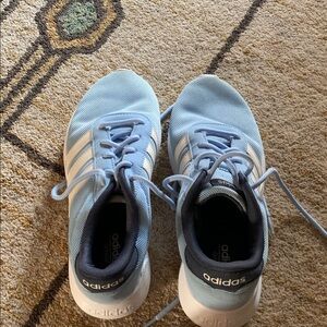 Adidas Sky Blue Running Shoes with White Stripes